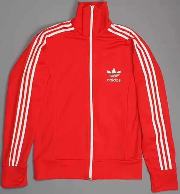 Adidas Men's Medium Europa Tracksuit Jacket Track Top Retro Red White