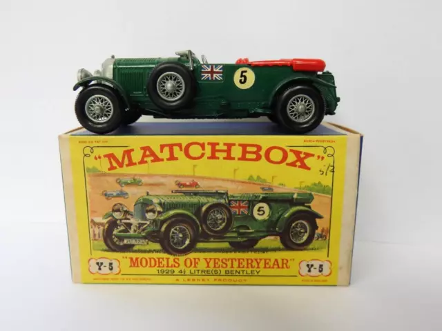 Lesney Matchbox 1962 Mint Boxed Models Of Yesteryear 1929 4.5L Bentley (S) Y5-2