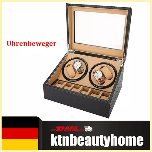 4+6 Uhren Automatisch Uhrenbeweger Watchwinder Box Uhrenbox Uhrenkasten LederNEU