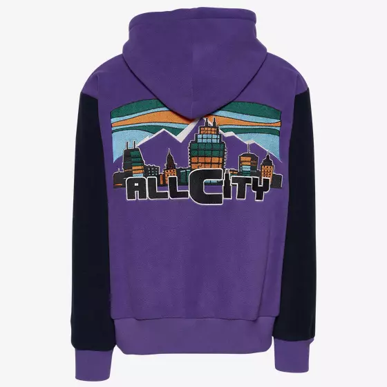 New Just Don Sherpa All City Mountain Hoodie Pull Over Quarter Zip Size M Medium
