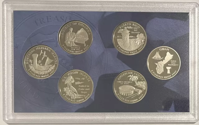 2009 S Proof Territorial 6 Coin Quarter Set No Box Or COA