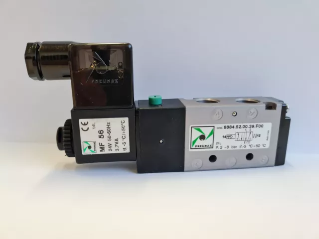 Pneumax Series 888 Solenoid Valve - 5/2 - Solenoid- Spring - 24V AC - 1/4" BSPP