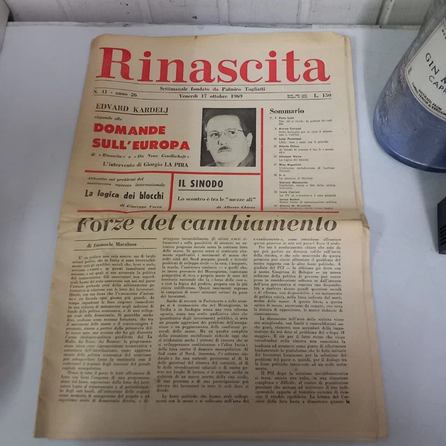 Rinascita Settimanale Fondato Da Palmiro Togliatti 1969