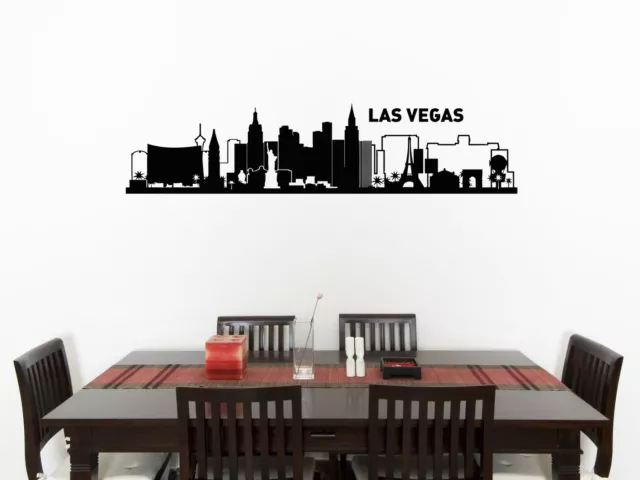 Las Vegas Skyline Bedroom Dining Living Room Kitchen Decal Wall Sticker Picture