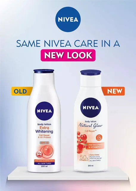 Nivea Body Extra Whitening Body Lotion Cell Repair, UV Protect SPF15 400ml&200ml