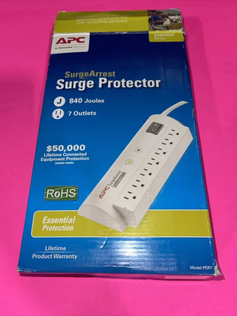 APC Surge Arrest Model No 7 OutletPER7 Surge Protector