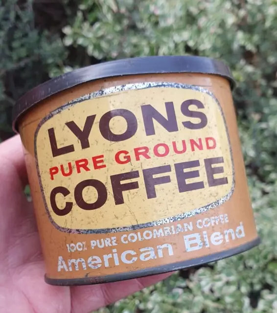 Vintage Lyons Coffee Tins Caddy Storage Kitchenalia Advertising Retro tins