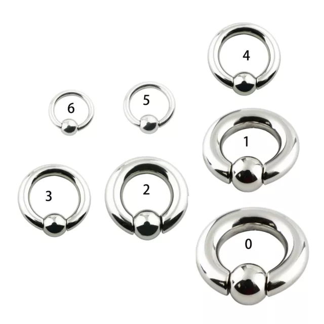 Surgical Stainless Steel Spring Loaded Captive Bead Earring Septum Ring Gauge