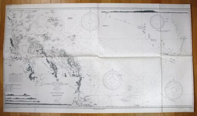 1943 Australia - East Coast - Perca Isles To Keppel Isles Australia Map