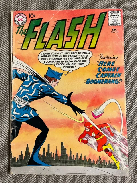 Flash #117 (1960) 1st app. Captain Boomerang. DC Comics. Lower Grade.