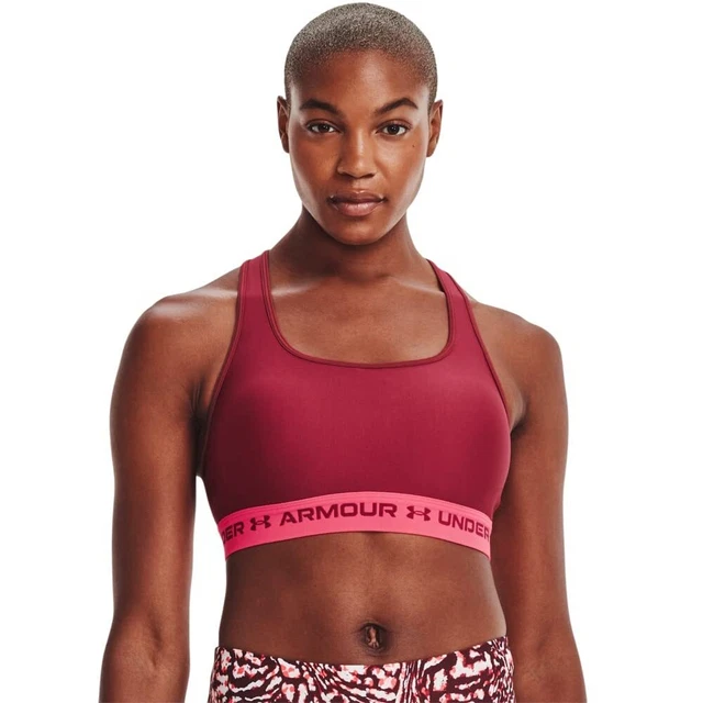 Under Armour, Reggiseno Medio Crossback Sportivo, BKR, S Donna