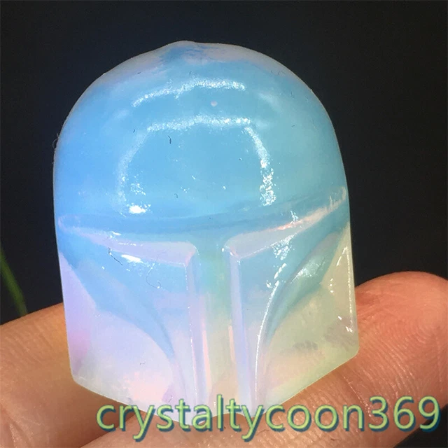 1" Natural Opalite Quartz Crystal Hand Carving Skull Reiki Healing 1pc