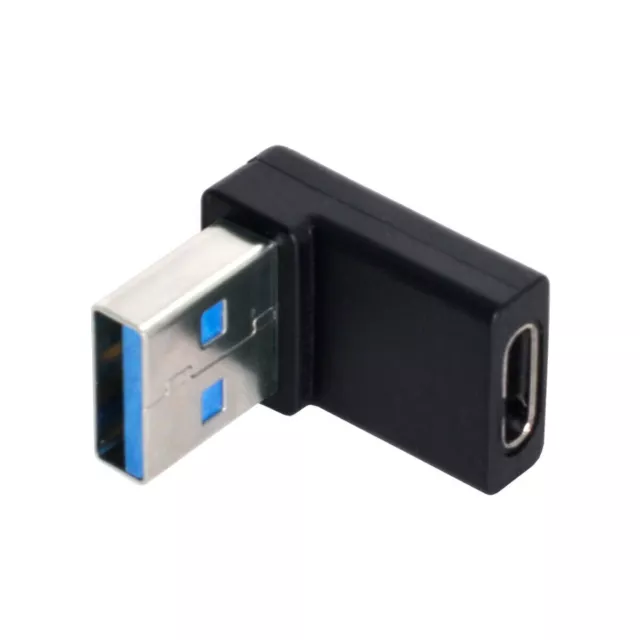 Cablecc USB 3.0 A Male to USB-C Type C Female 90 Degree Down Angled Data Adapter