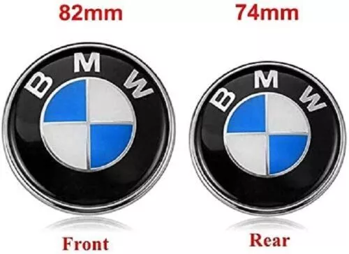 STEMMA LOGO COMPATIBILE BMW FREGIO PER COFANO E BAULE 74mm | 82 mm