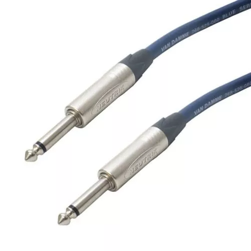 Conector Jack a Altavoz Cable Van Damme 2 Pole Mono Amplificador Guitarra /