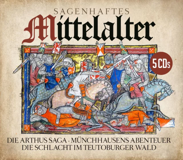 Hörbuch CD Sagenhaftes Mittelalter 5CDs incl Arhus Saga, Schlacht am Teutoburger