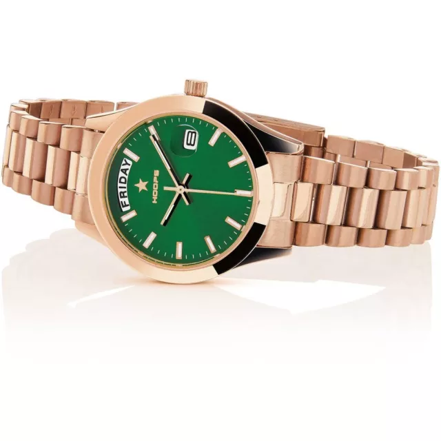 Montre Femme HOOPS LUXURY DAY DATE 2620L-RG06 Acier Inoxydable Gold Rose Vert