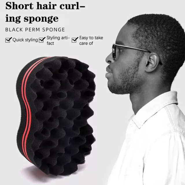 Barber Braids High Sponge Brush Hair Small Wave High Density Elastic Oval Spo F1