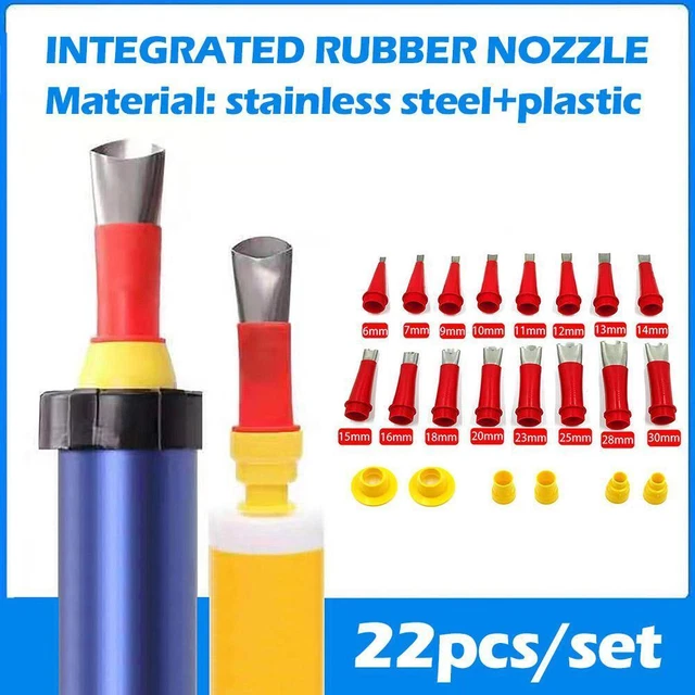 22 pz Kit strumenti ugello integrato universale in gomma riutilizzabile - gomma - ugello T7F7