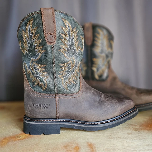 ARIAT MENS BOOTS Steel Toe Work Boot Size 12EE 74.00 PicClick