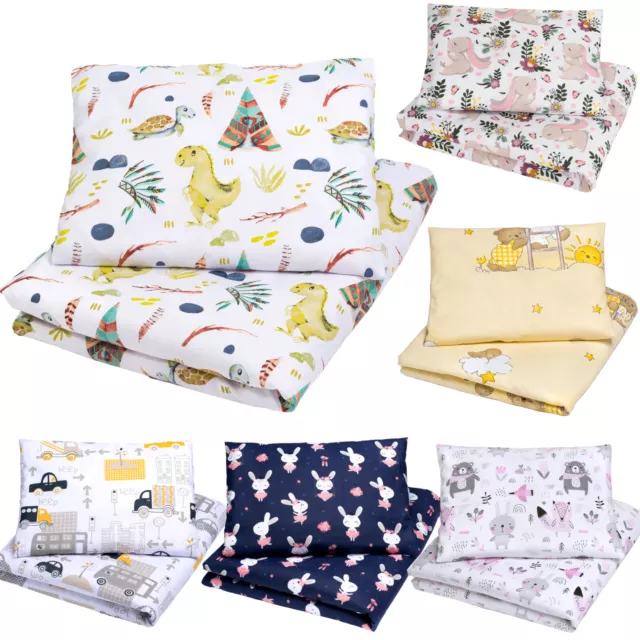 2 Piece Bedding Set Cot Bed Baby Toddler Junior Bed Duvet Cover Pillowcase