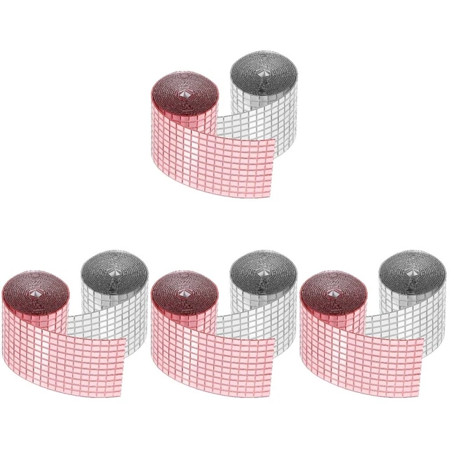 8 Rolls Self-Adhesive  Small Mirrors Mosaic Tiles  Mosaic Brick Stickers