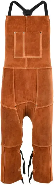 Leather Welding Apron Split Leg for Men - Heavy Duty Spark | Flame | Heat Resist 2