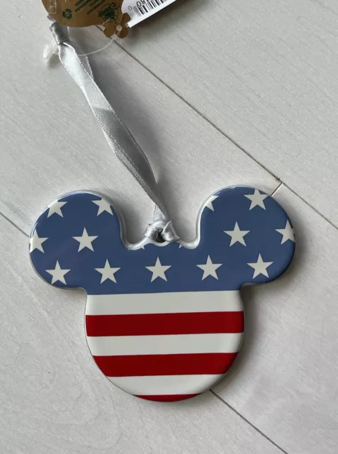 Disney Parks Mickey Mouse Icon Americana Ceramic Flat Ornament