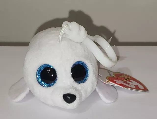 Ty Beanie Boos Key Clip ICY the White Seal (3.5 Inch) NEW MWMT Plush Stuffed Toy 3