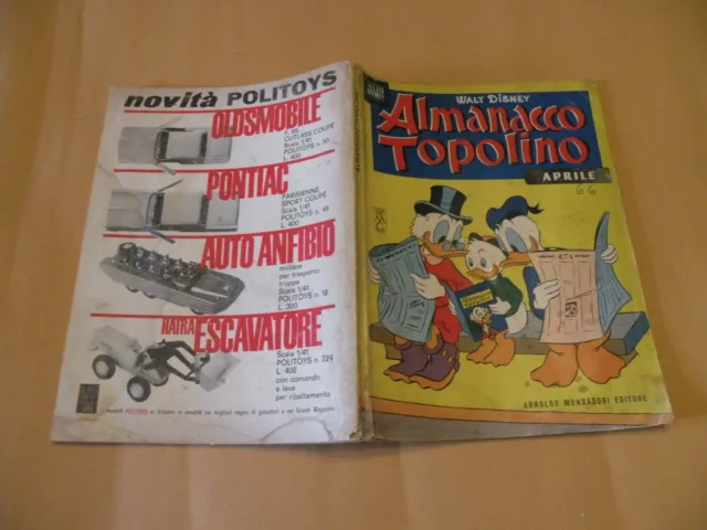 Almanacco Topolino 1964 N.4 Mondadori Disney Originale Molto Buono Bollini
