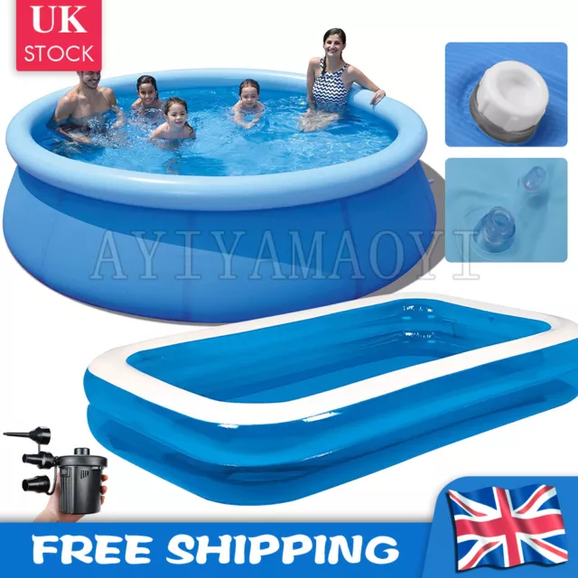 Family Swimming Pool Garden Patio Tub Summer Inflatable Paddling Pool/Pump/Cover