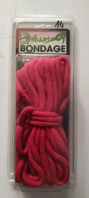 Corda Cotone rossa circa 8 mt  Legature Shibari  (nuova mai usata)