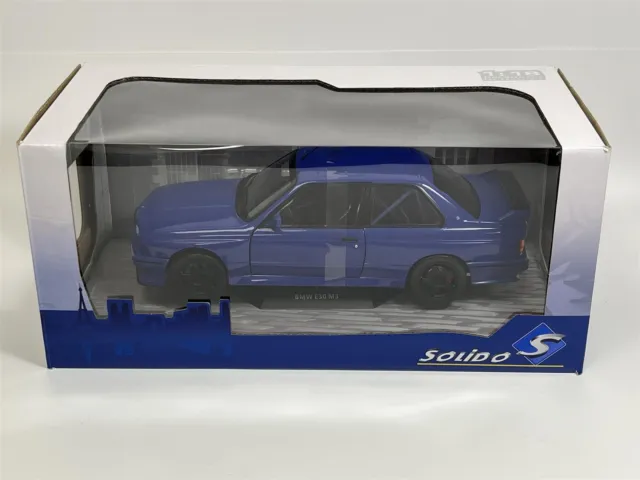 BMW E30 M3 1990 Bleu 1:18 Echelle Solido 1801516 7
