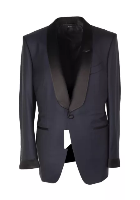 TOM FORD O'Connor Blue Shawl Collar Tuxedo Suit Size 50 / 40R U.S.  Fit Y New...