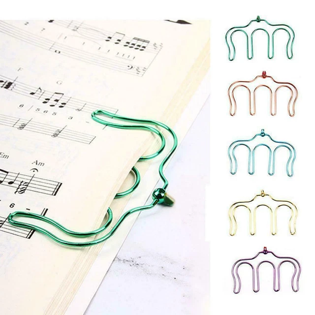 Page Music Book Bookmark Metal Page Holder Clip Office Sheet Steel Reading L9L8