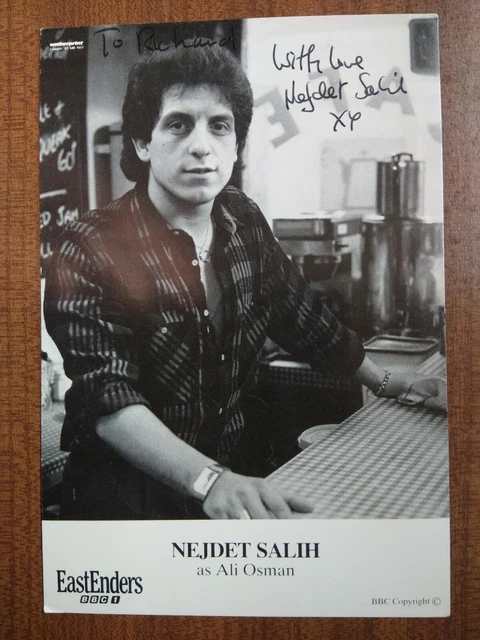 NEJDET SALIH *Ali Osman* EASTENDERS HAND SIGNED AUTOGRAPH FAN CAST PHOTO CARD