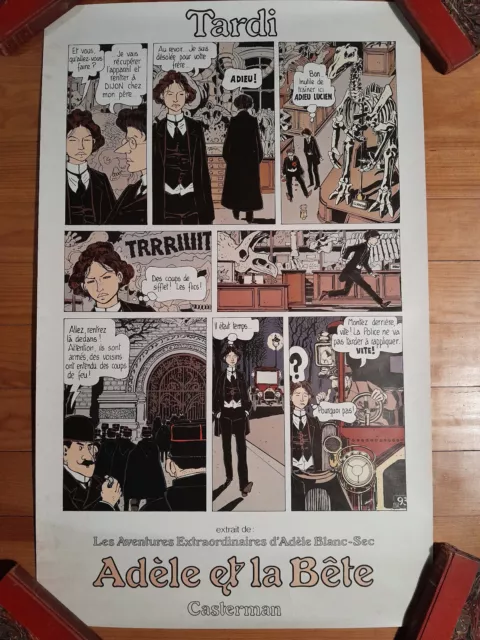 Affiche Tardi, Les aventures d'Adèle Blanc-Sec, Adèle et la Bête, Casterman