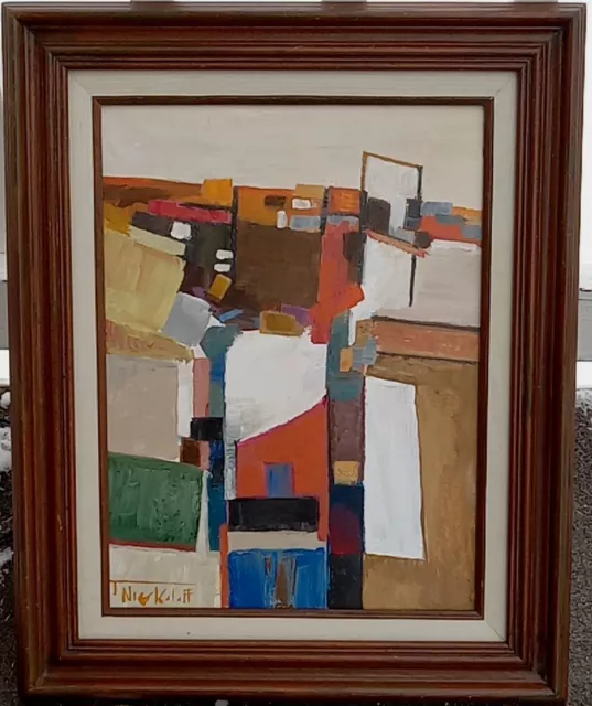 Abstract Expressionist Mid Century Modern Style Painting Modernist Landscape