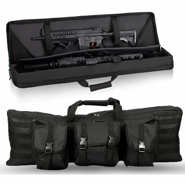 36& TACTICAL CARBINE Rifle Range Gun Case Double Soft Padded Backpack