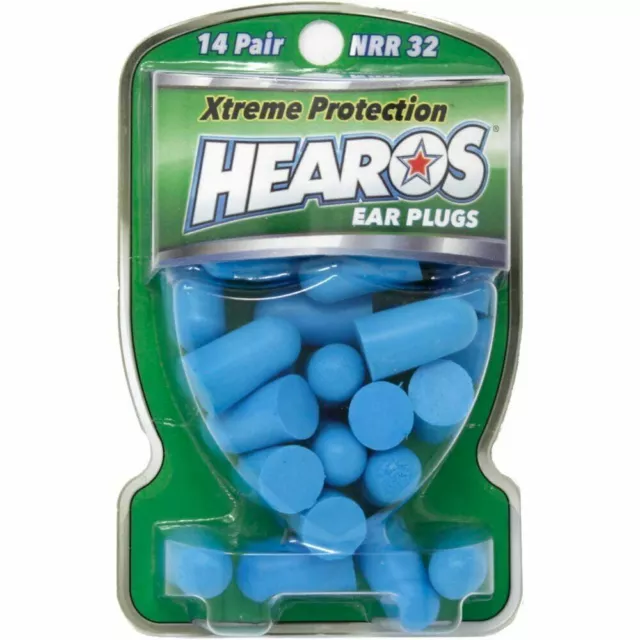 Hearos NRR32 Ear Plugs Xtreme Protection Series Noise Reduction 14 Pairs 12 Pack