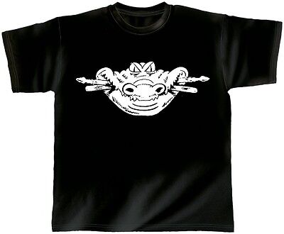 Designer Marken Musik T-Shirt Drum Krokodil  ROCK YOU© Sonderpreis 10405 schwarz