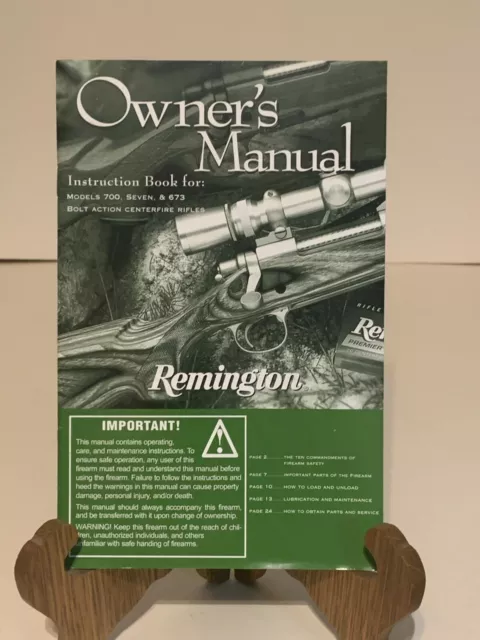 REMINGTON Model 700 SPS DM Bolt Action Center Fire Rifle Manual