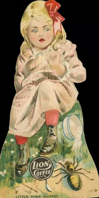 Vintage Lion Coffee Little Miss Muffet  advertising card