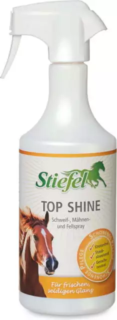 Stiefel Mähnenspray Schweifspray Top Shine für Pferde Langhaar