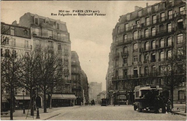 CPA PARIS 15e Rue Falguiére au Boulevard Pasteur (65754)