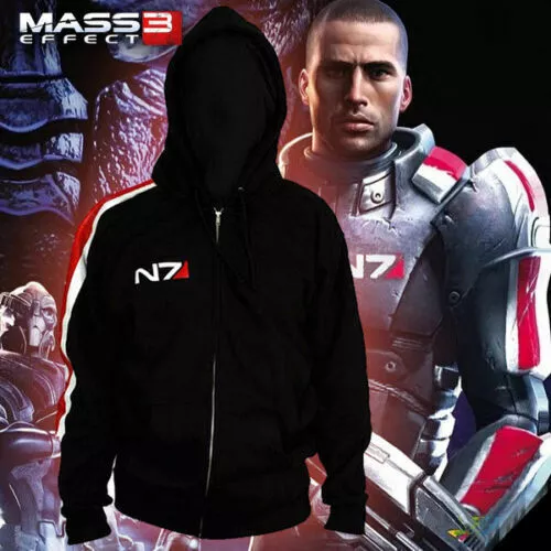 Game Mass Effect 3 N7 Cotton Blende Cosplay Hoodie Winter Coat Costume Jacket
