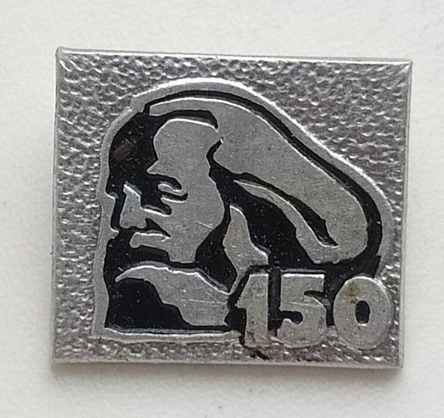 Spilla per distintivo sovietico vintage Karl Marx Comunismo Propaganda URSS...