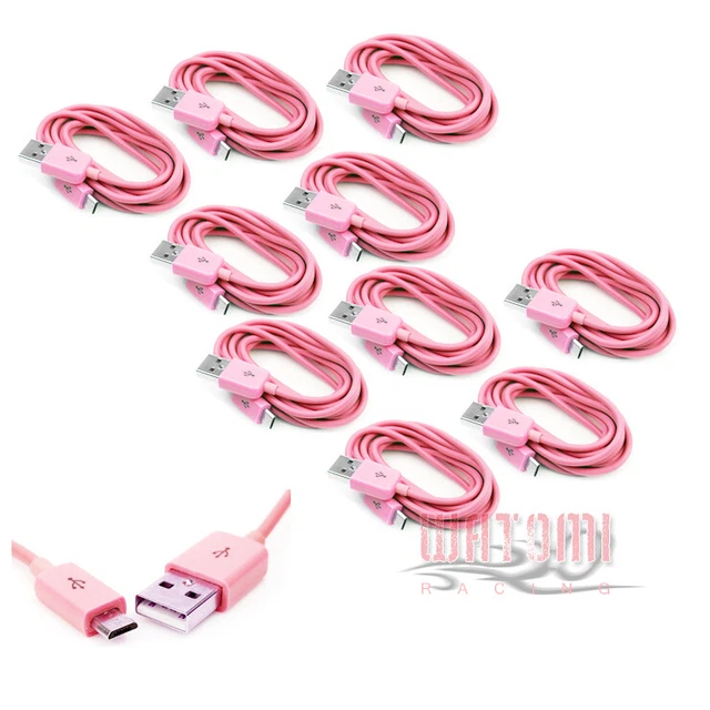 10X 10Ft Micro Usb Sync Power Charger Cable Pink For Galaxy S4 Siii Note 2