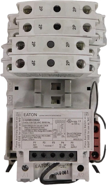 Eaton NSB C30CNM22A02A0 Lighting Contactors 30A 110/120V 50/60Hz 2NO 2NC