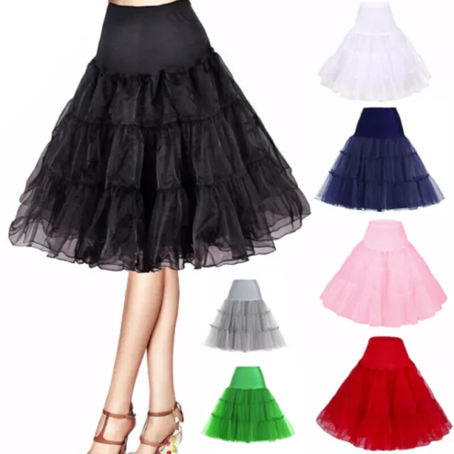 2023Lady Vintage Petticoat Retro Underskirt 50s Swing Fancy Net Skirt Rockabilly